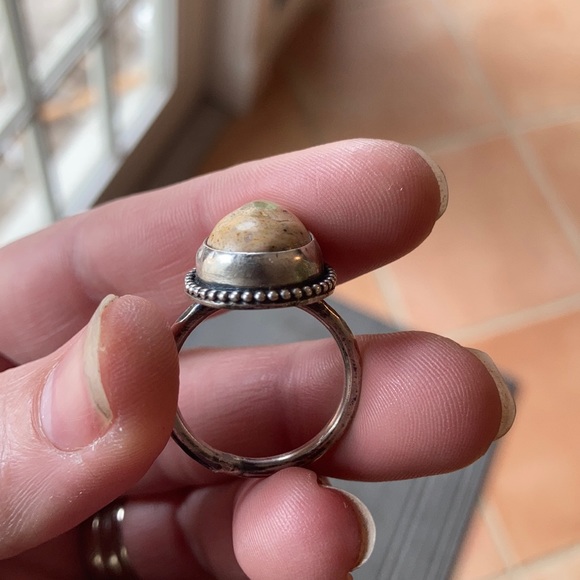 Mexican cantera opal and sterling ring - Picture 4 of 6